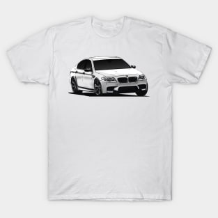 BMW M5 F10 White T-Shirt